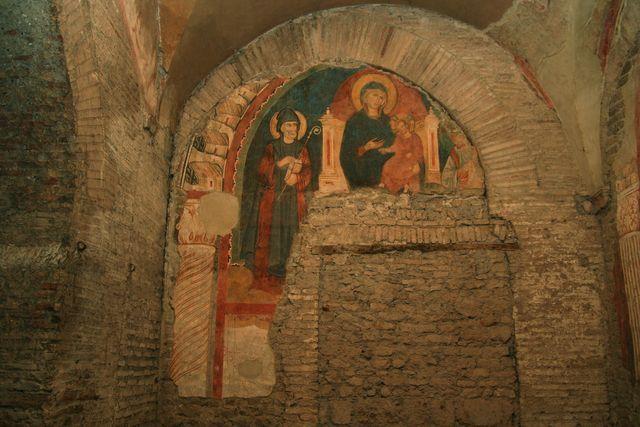 San Saba all'Aventino. IV navata, Madonna con Bambino, di un discepolo del Torriti