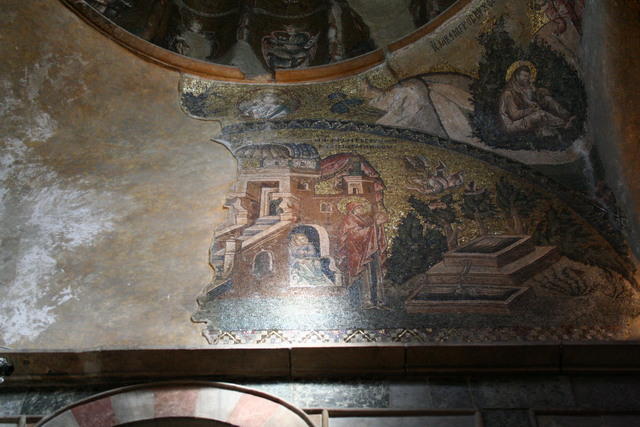 S.Salvatore in Chora, endonartece, l'angelo annuncia ad Anna la nascita, mentre Gioacchino prega solitario