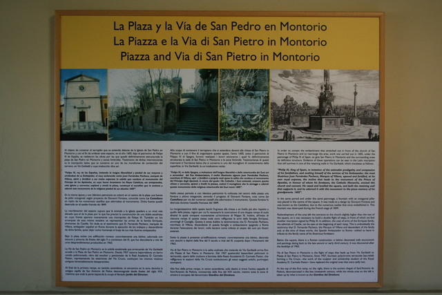 San Pietro in Montorio: pannelli esplicativi