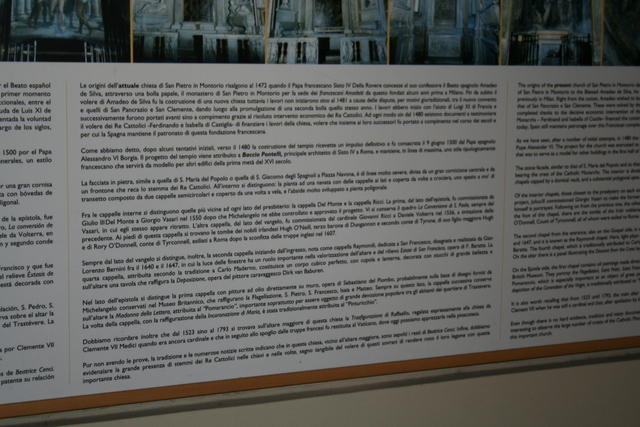 San Pietro in Montorio: pannelli esplicativi