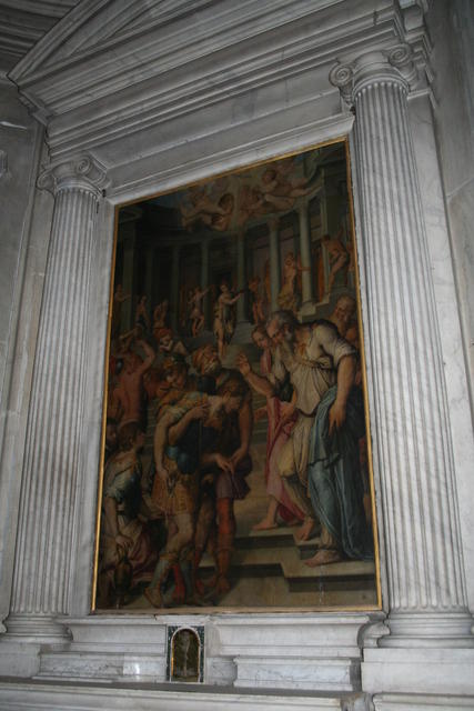 San Pietro in Montorio: Giorgio Vasari, Conversione di San Paolo (con il battesimo amministrato da Anania in primo piano)