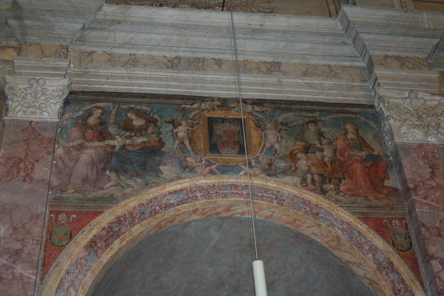 San Pietro in Montorio: stemma dei re cattolici tra le Sibille