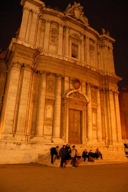 NOTTEBIANCA SAN PAOLO 28 febbraio 2009: in attesa di visitare il carcere Mamertino