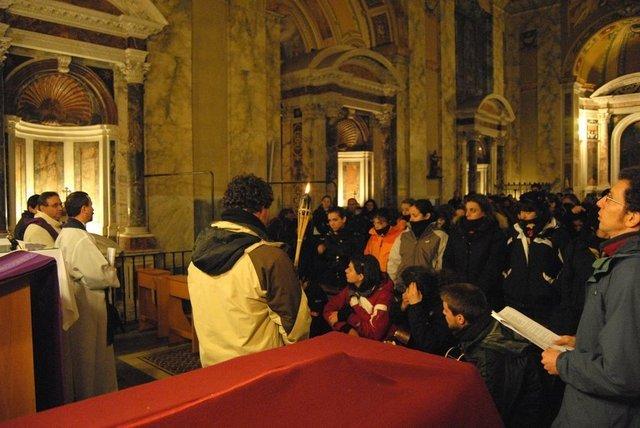 NOTTEBIANCA SAN PAOLO 28 febbraio 2009: alle Tre Fontane, chiesa del martirio