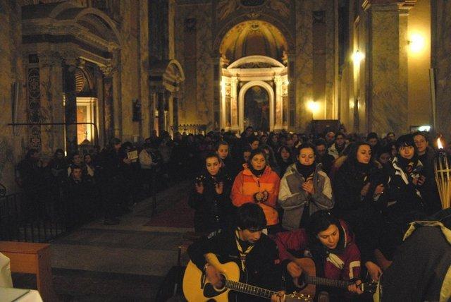 NOTTEBIANCA SAN PAOLO 28 febbraio 2009: alle Tre Fontane, chiesa del martirio