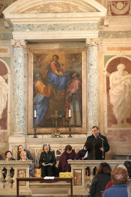 S. Gregorio al Celio, oratorio di S. Andrea: lezione del corso di storia della chiesa sulla figura di S. Gregorio Magno