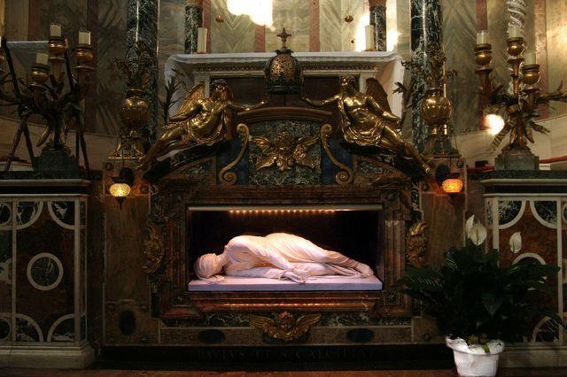 Santa Cecilia in Trastevere: statua di Santa Cecilia di Stefano Maderno
