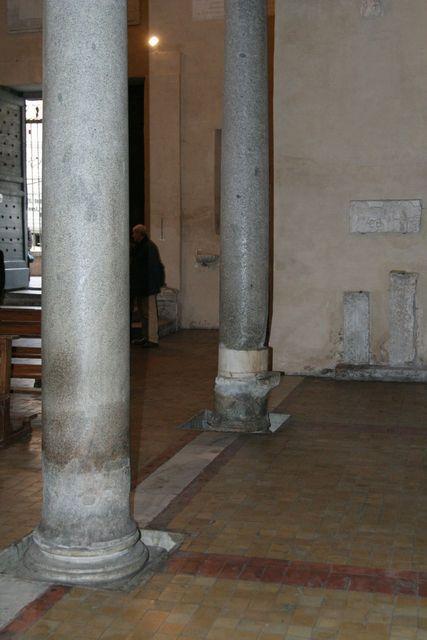 San Giorgio al Velabro: le colonne "di spoglio" nella chiesa del IX secolo