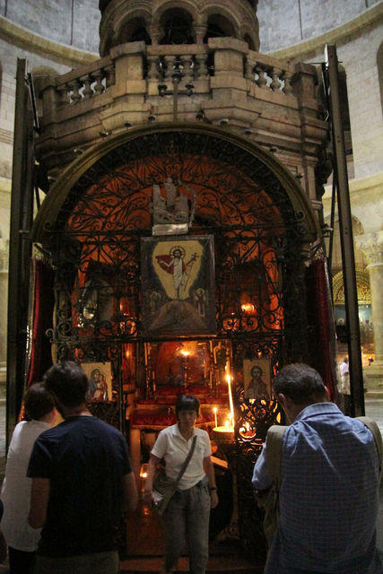 Santo Sepolcro: la cappella copta dietro l'Anastasi