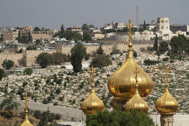 Le cupole della chiesa russa della Maddalena