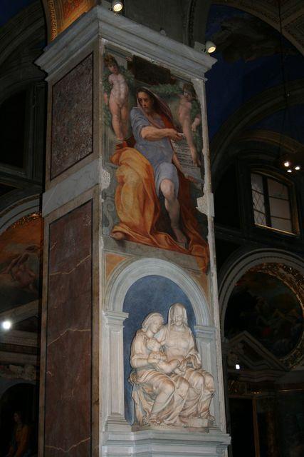 Incontro su Sant'Agostino: il profeta Isaia di Raffaello e la Madonna, Sant'Anna e il Bambino, del Sansovino
