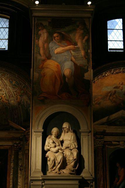 Incontro su Sant'Agostino: il profeta Isaia di Raffaello e la Madonna, Sant'Anna e il Bambino, del Sansovino