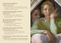 Pieghevole "1512-2012. A cinquecento anni dalla Volta della Sistina e dalla Stanza della Segnatura. Raffaello, Michelangelo e il Rinascimento a Roma", lato B