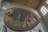 Santa Sabina, Abside (Taddeo Zuccari, 1560): Cristo assiso sul monte con le pecorelle che si abbeverano