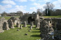 Canterbury: i resti di St. Augustine Abbey dopo la distruzione di Enrico VIII