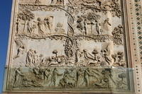 Orvieto, Duomo, primo pilastro, parte inferiore