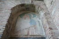 Immagine della Madonna con Bambino, risalente all'epoca della trasformazione di una torre in eremo (XV secolo)