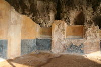 Resti di affreschi nella Villa di Tiberio