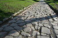 Il pavimento romano lastricato dell'Appia antica