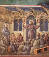 Francesco appare al capitolo di Arles, dinanzi a Sant'Antonio