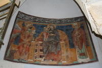 Abbazia di S.Giovanni in Venere, Cripta, abside centrale con la Madre di Dio fra S.Michele e S.Nicola