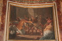 Affresco destro dell'abside: la cattura di San Marco ad Alessandria d'Egitto, mentre celebra (Borgognone)
