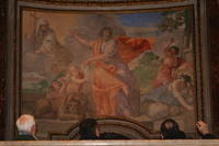 *Affresco centrale dell'abside: San Marco, il trionfo della fede e la sconfitta del paganesimo (Romanelli, 1617-1663)