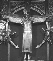 Anonimo scultore medioevale, Il Volto Santo, legno dipinto, sec. XI-XII, S.Martino, Lucca