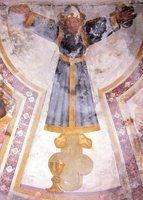 Vallecupola, Anonimo del sec. XVI, Il Volto Santo, affresco, 1554, S. Maria della Neve. Foto di Giovanni Scacchi