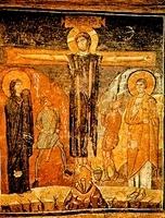 Santa Maria Antiqua, Il crocifisso con Maria e Giovanni (VIII secolo)