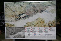 Gerapoli (Hierapolis): pannello esplicativo della città antica