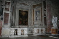 San Pietro in Montorio: cappella Ricci disegnata da Daniele da Volterra con il Battesimo di Cristo di Giulio Mazzoni