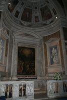 San Pietro in Montorio: cappella Ricci disegnata da Daniele da Volterra con il Battesimo di Cristo di Giulio Mazzoni