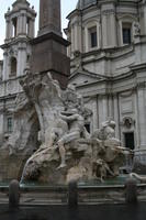 Gian Lorenzo Bernini, piazza Navona, Fontana dei quattro fiumi, il Nilo (clicca per la spiegazione)