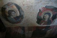Santa Cecilia in Trastevere: frammenti di affresco con l'Annunciazione