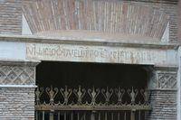 San Giorgio al Velabro: iscrizione di Stefano della Stella sul portico