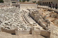 Plastico di Gerusalemme: la città di Davide con la piscina di Siloe