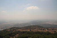 Deir El-Muhraqa: panorama dal convento dei carmelitani al monte Carmelo