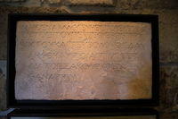 Iscrizione che decreta la condanna a morte per i pagani sorpresi nel Cortile riservato ai Giudei nel Tempio (copia)