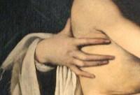 Mano della Vergine nella Madonna dei Pellegrini di Caravaggio