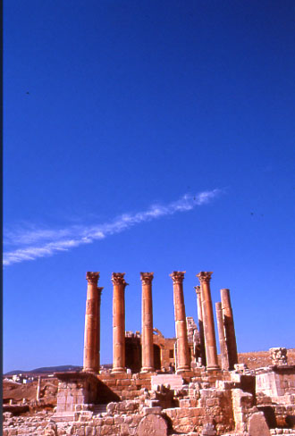 Il Tempio di Artemide a Jerash 