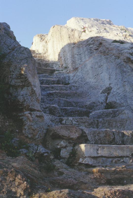 Resti sulla collina dell'Areopago ad Atene